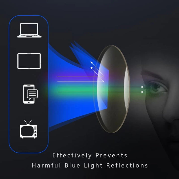 Sport Ultra-Light Anti-Blue Light Progressive Glasses front view showing progressive lens design