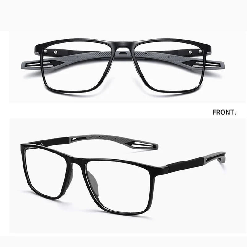 Sport Ultra-Light Anti-Blue Light Progressive Glasses folded view showing compact titanium frame