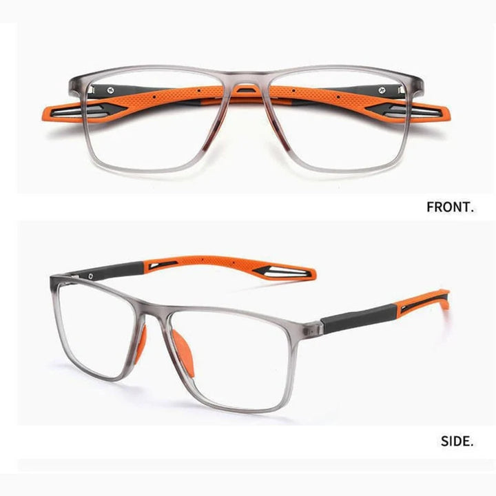 Sport Ultra-Light Anti-Blue Light Progressive Glasses on display showing lightweight construction