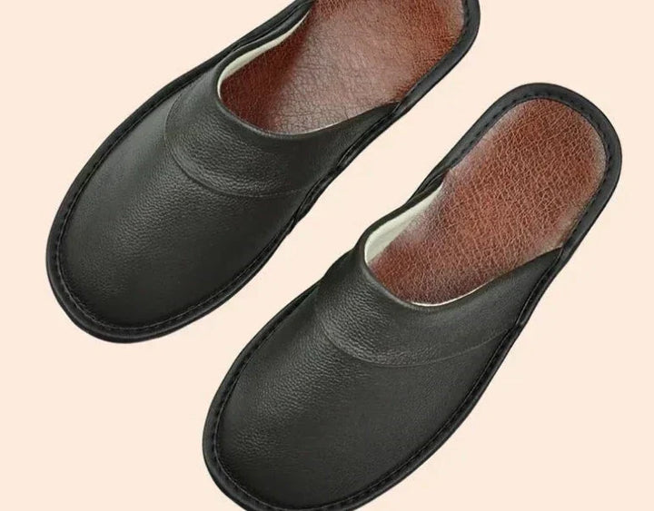 Men's Slip-On Mule Slippers with Lined Footbed | Indoor Slippers for Autumn and Winter