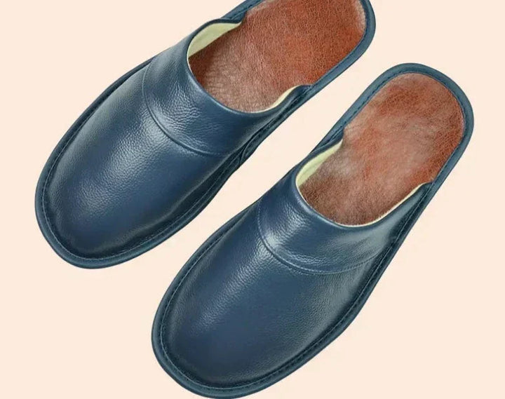 Men's Slip-On Mule Slippers with Lined Footbed | Indoor Slippers for Autumn and Winter
