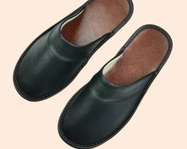 Men's Slip-On Mule Slippers with Lined Footbed | Indoor Slippers for Autumn and Winter