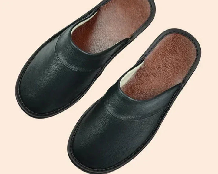 Men's Slip-On Mule Slippers with Lined Footbed | Indoor Slippers for Autumn and Winter