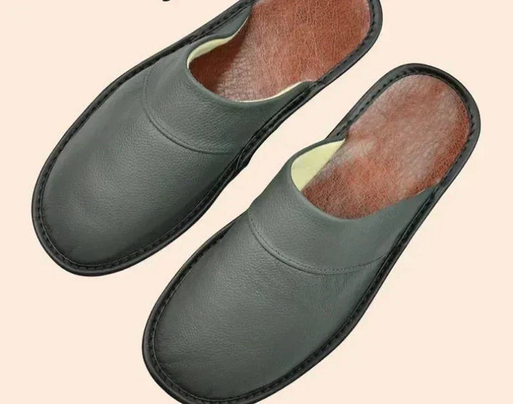 Men's Slip-On Mule Slippers with Lined Footbed | Indoor Slippers for Autumn and Winter