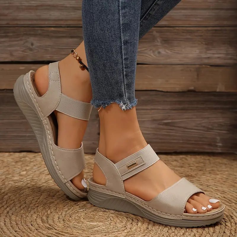 Women's Comfort Sandals Adjustable Straps worn on foot showing secure fit and supportive design
