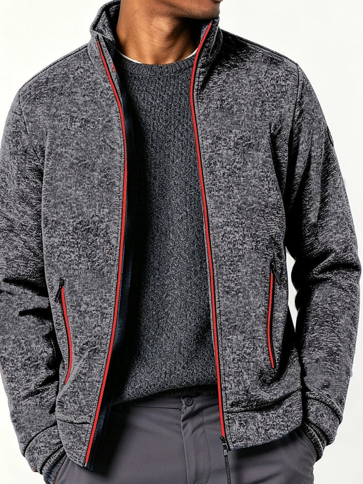 Men's full zip knitted jacket