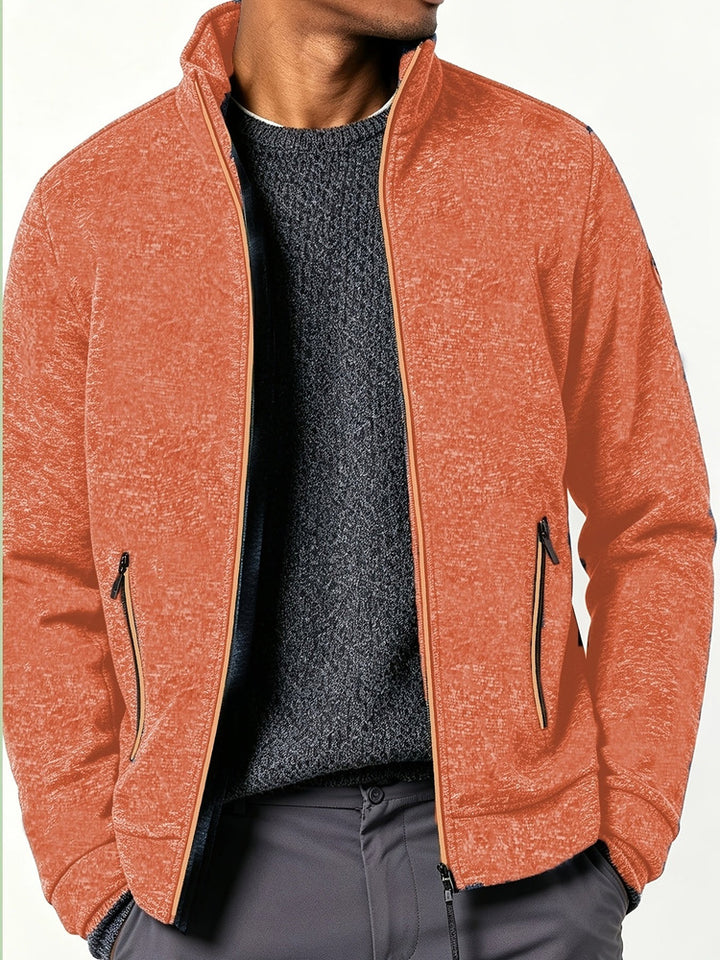 Men's full zip knitted jacket