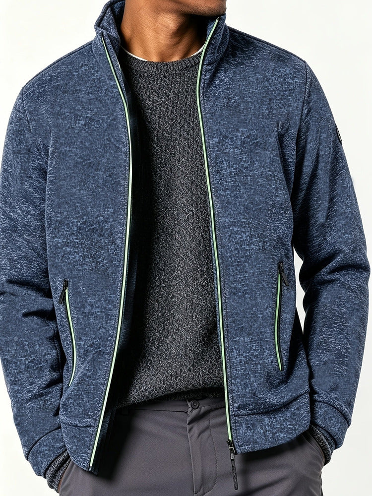 Men's full zip knitted jacket