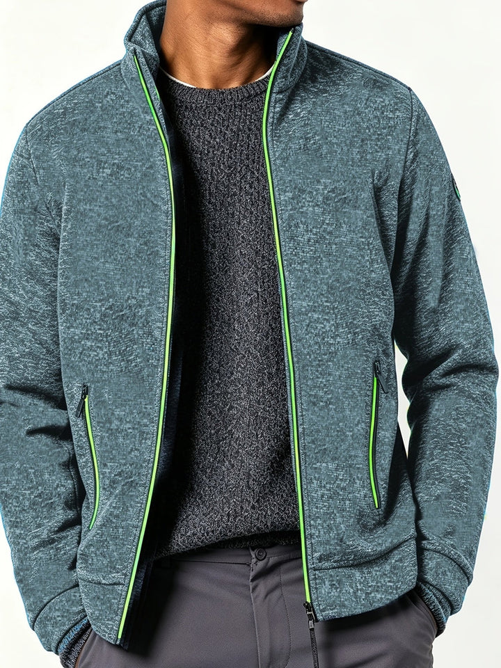 Men's full zip knitted jacket