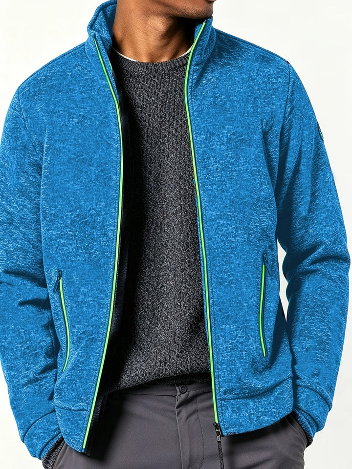 Men's full zip knitted jacket