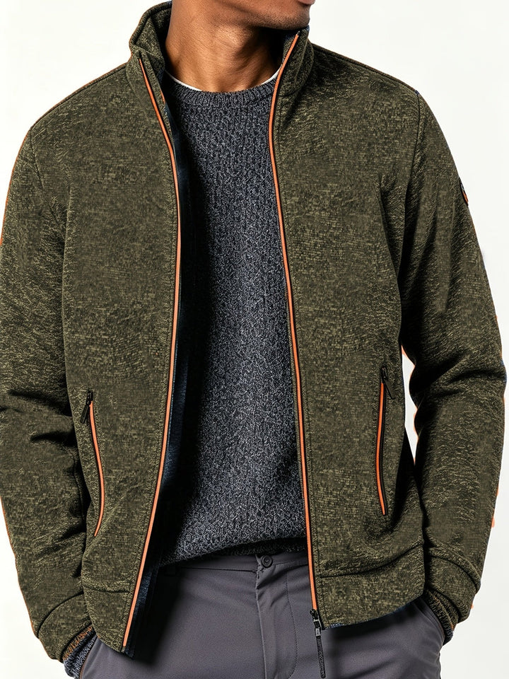 Men's full zip knitted jacket