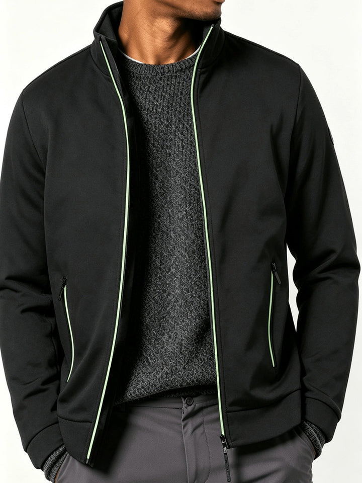 Men's full zip knitted jacket