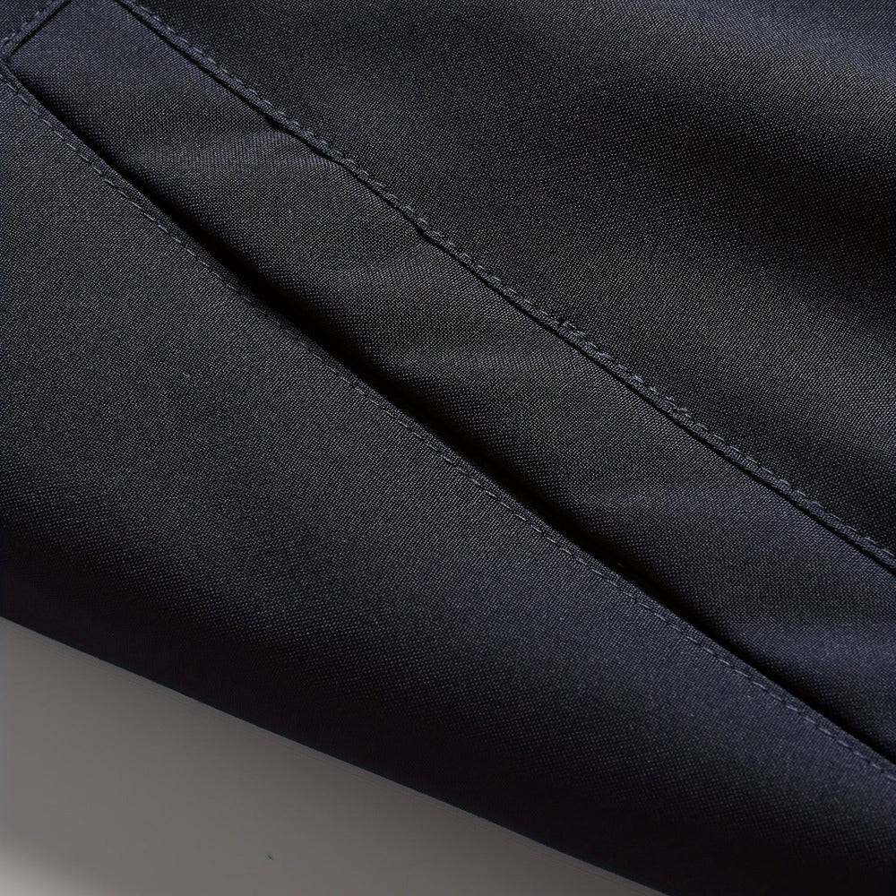 Men's hooded bomber jacket, sleeve zip pocket detail
