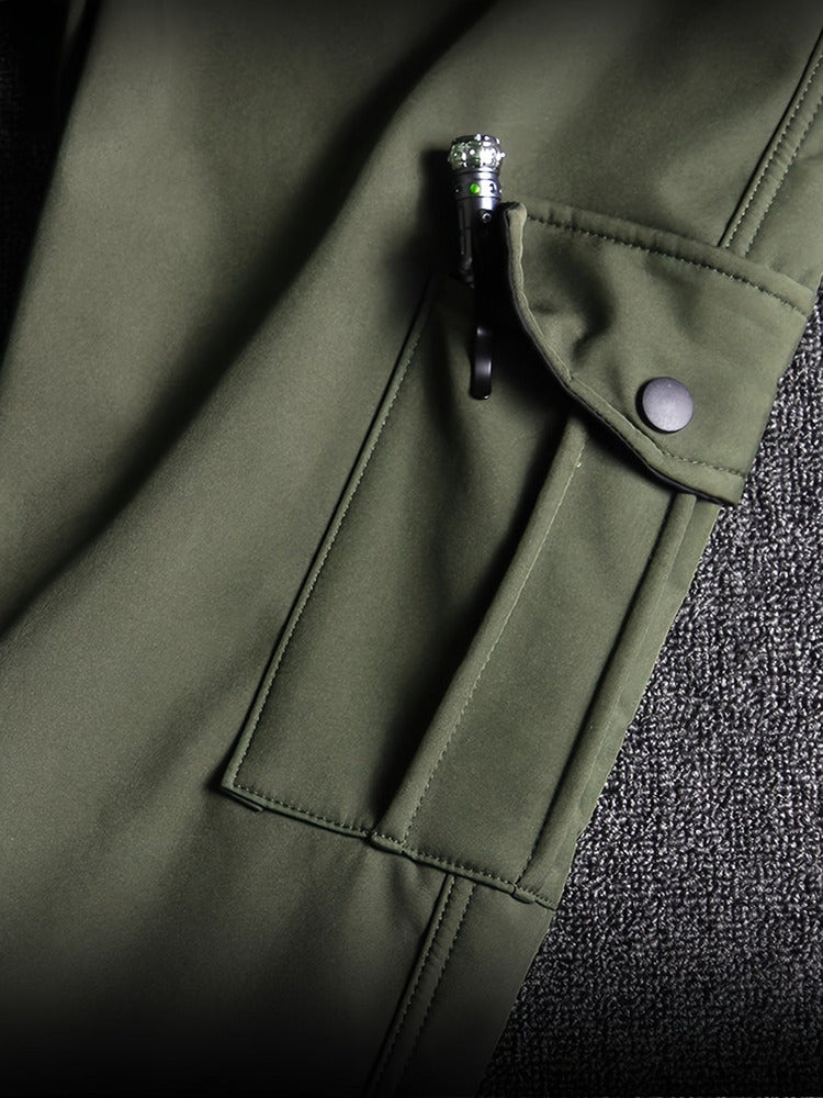 Men's hooded jacket and trouser workwear set