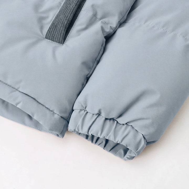 Men's hooded puffer jacket, cuff detail