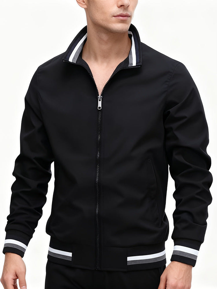 Men's lightweight bomber jacket in black