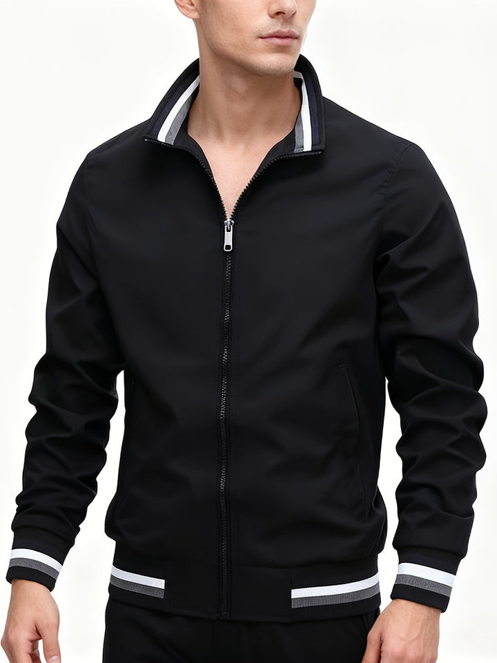 Men's lightweight bomber jacket in black