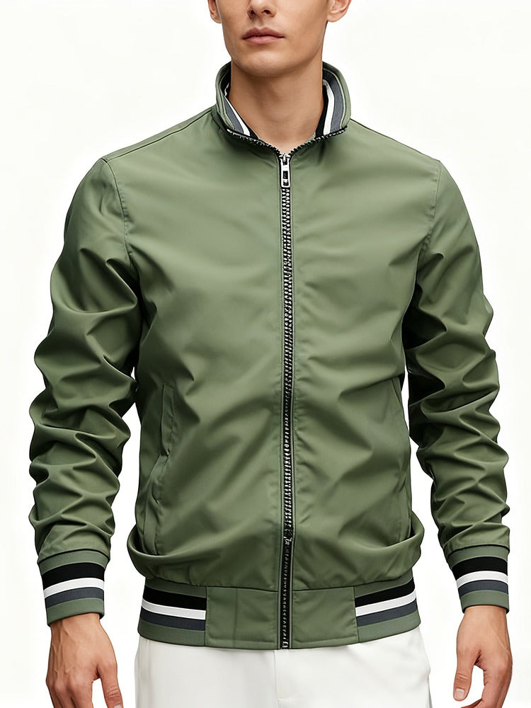 Men's lightweight bomber jacket in fern green