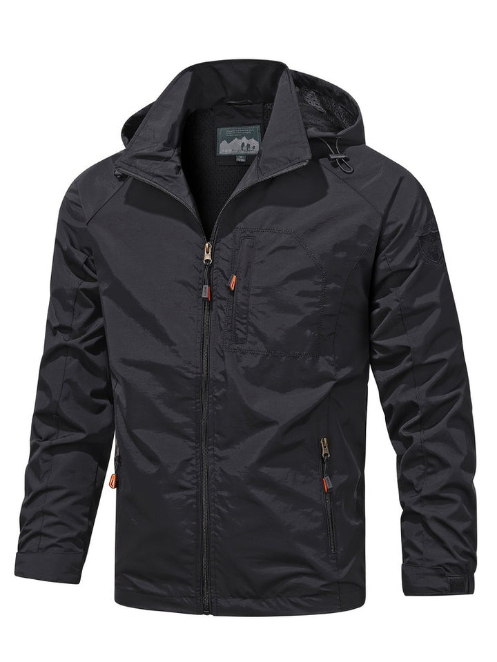 Men's lightweight hooded windbreaker