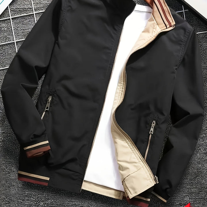 Men's reversible bomber jacket in black