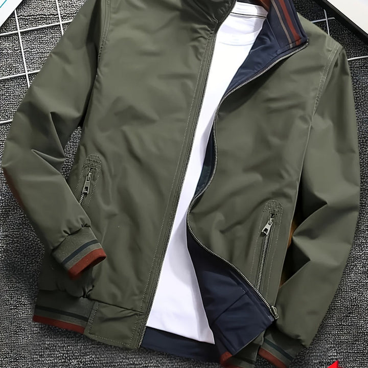 Men's reversible bomber jacket in fern green