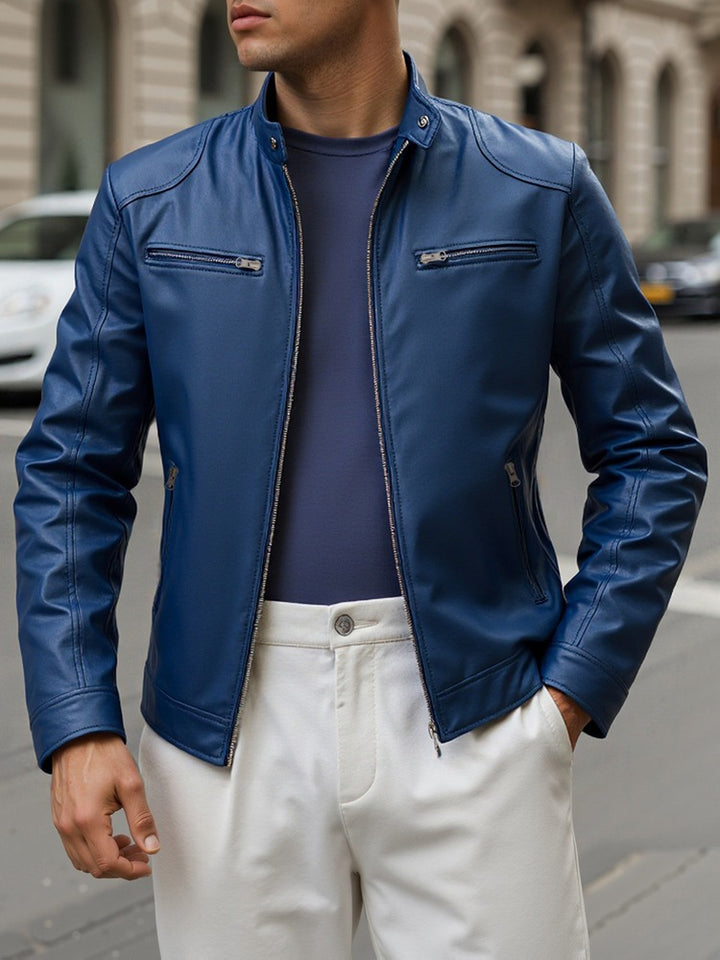 Men's slim fit biker jacket