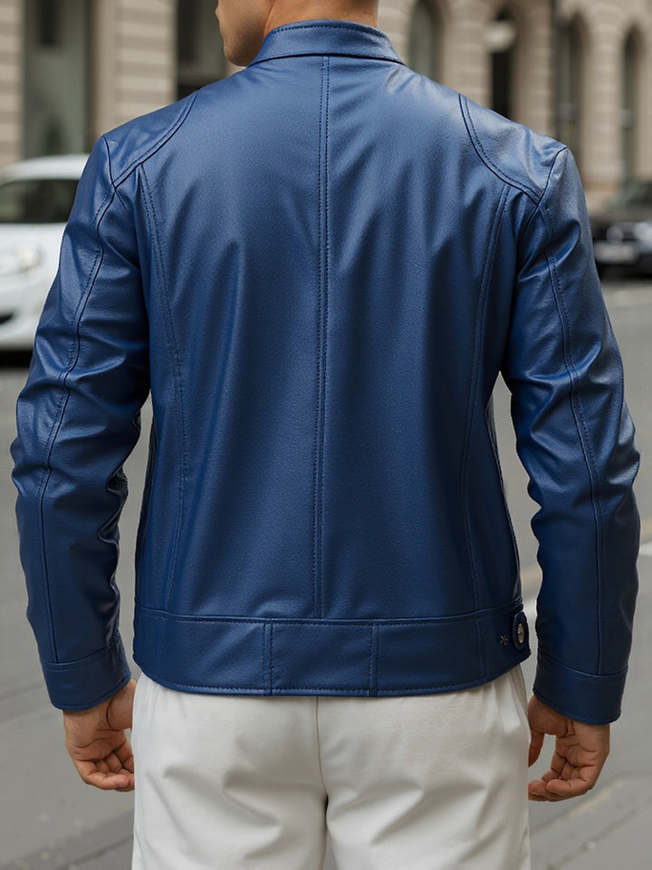 Men's slim fit biker jacket