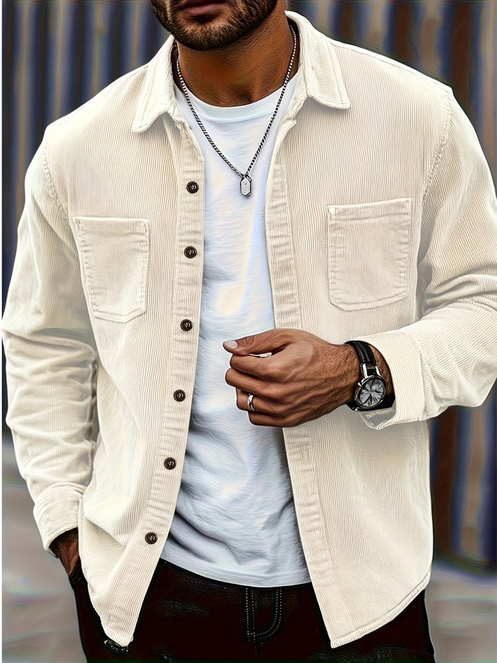 Men's textured shirt jacket