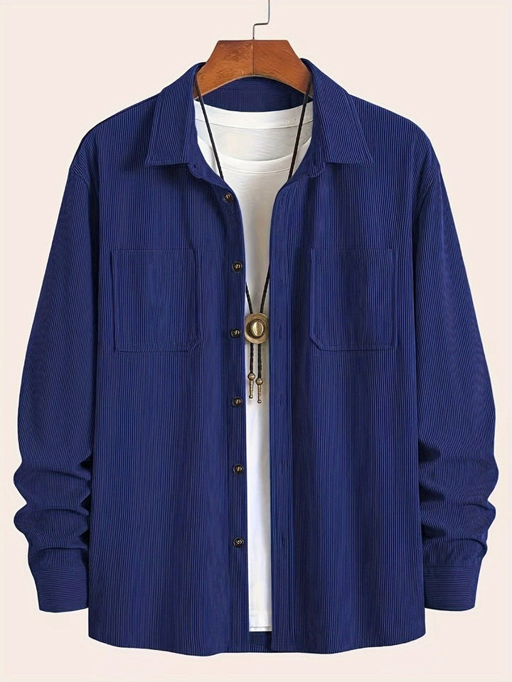 Men's textured shirt jacket