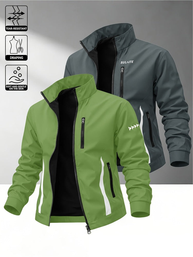 Men's windproof stand collar jacket