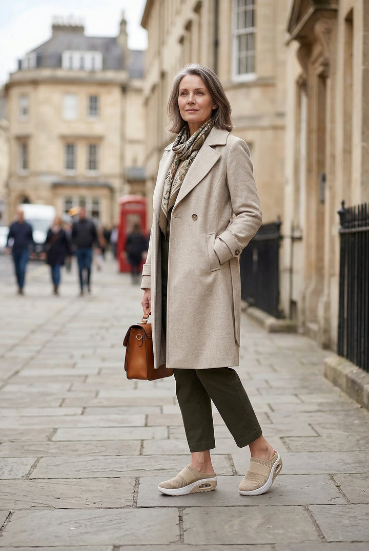 Women's mules with air-cushion sole and open-back silhouette for easy everyday wear