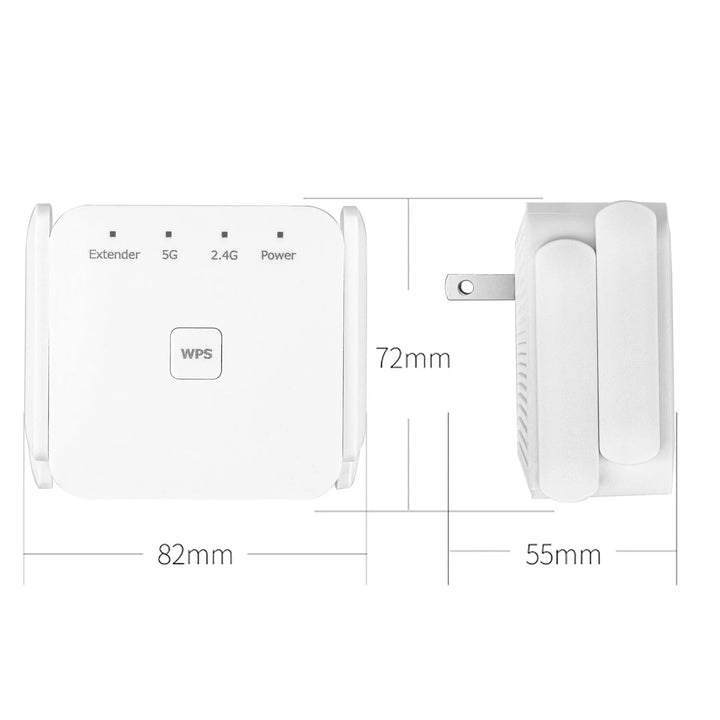 UltraXtend 5G WiFi Booster in compact white housing with four adjustable antennas