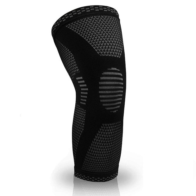 Sport Knee Sleeves featuring targeted compression zones and non-slip silicone grip detail