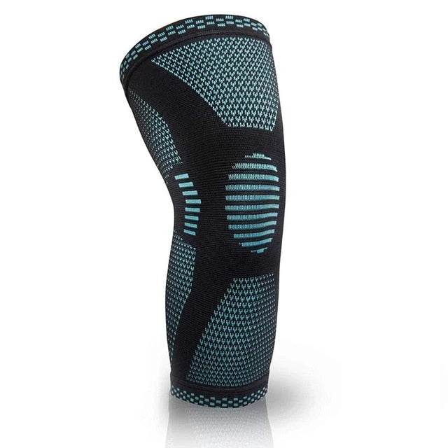Sport Knee Sleeves in action during gym workout showing contoured fit and movement flexibility