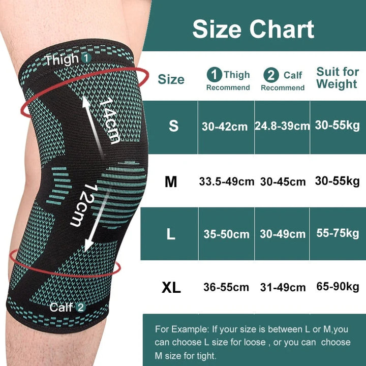 Compression knee support sleeves with structured knit design and targeted reinforcement panels