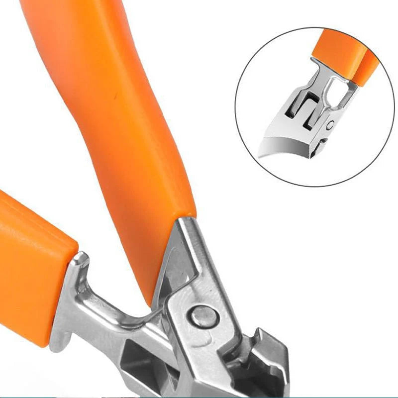 Men's grooming tool with anti-splash guard and comfortable grip handles