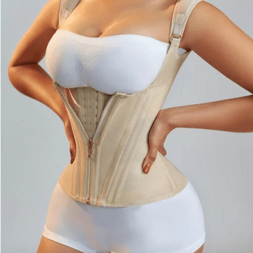 Noémie pink body shaper, back view