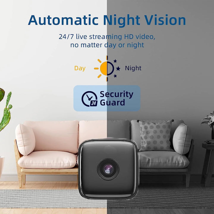 Indoor security camera installation view showing flexible mounting options for home surveillance monitoring