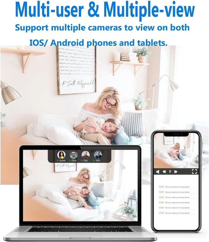 Compact Wi-Fi security camera with rechargeable battery for cable-free home surveillance setup
