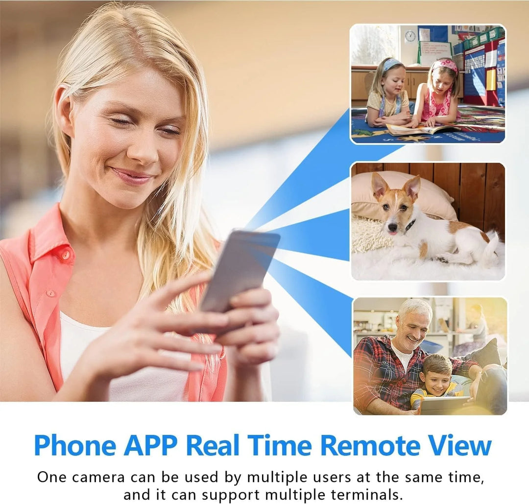 Indoor monitoring camera with motion detection sensor and live video streaming to mobile devices