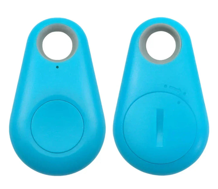 Real-time GPS tracker with mobile app showing location pin and route tracking capabilities