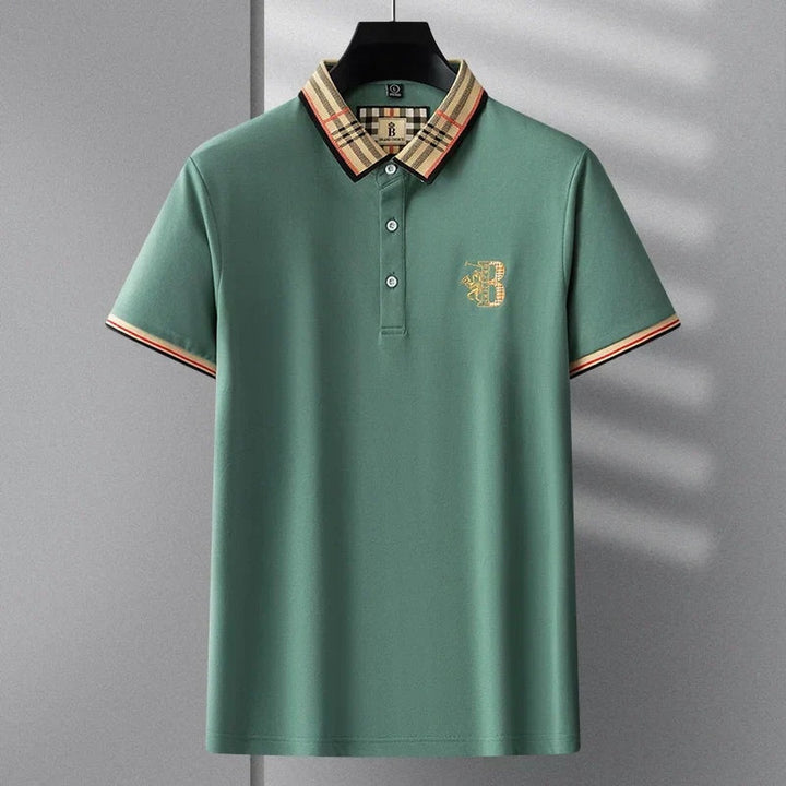 Ralph black polo shirt, back view