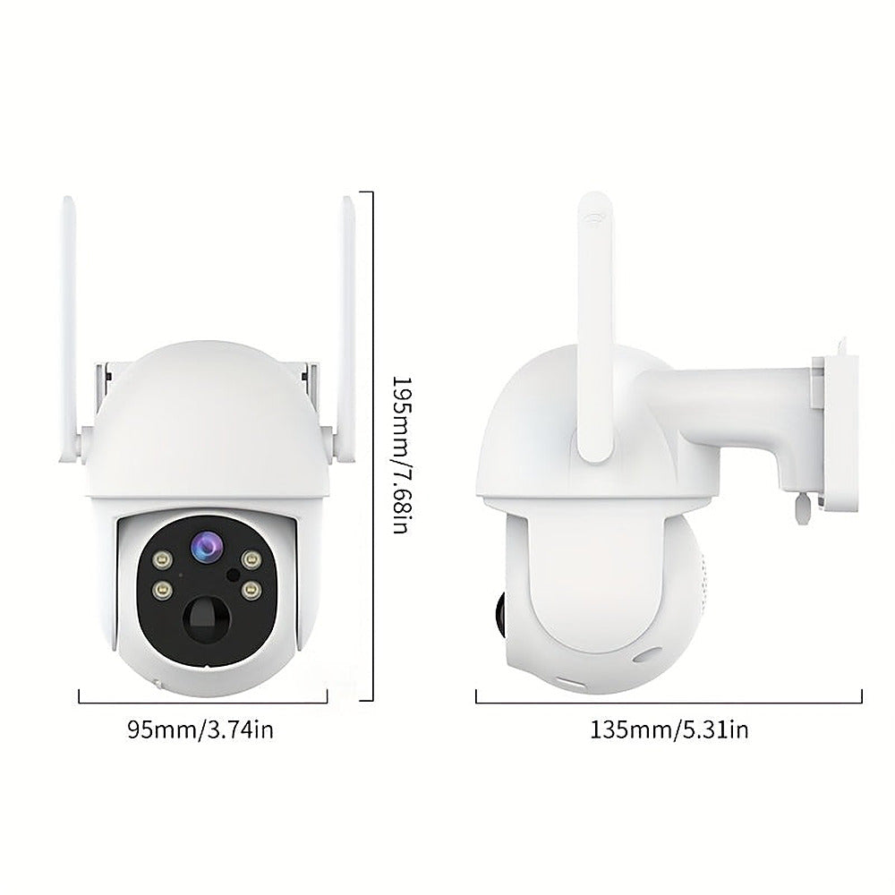 Solar powered wireless outdoor security camera 2-pack