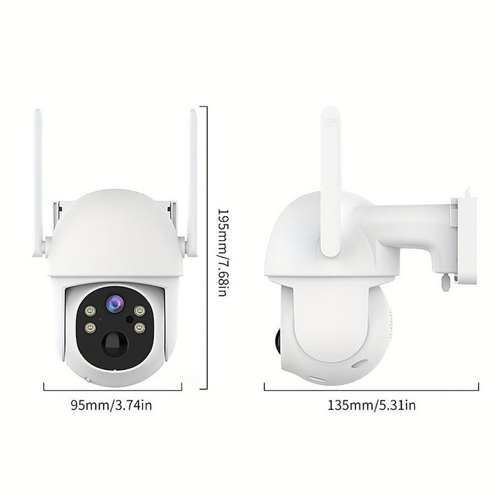 Solar powered wireless outdoor security camera 2-pack