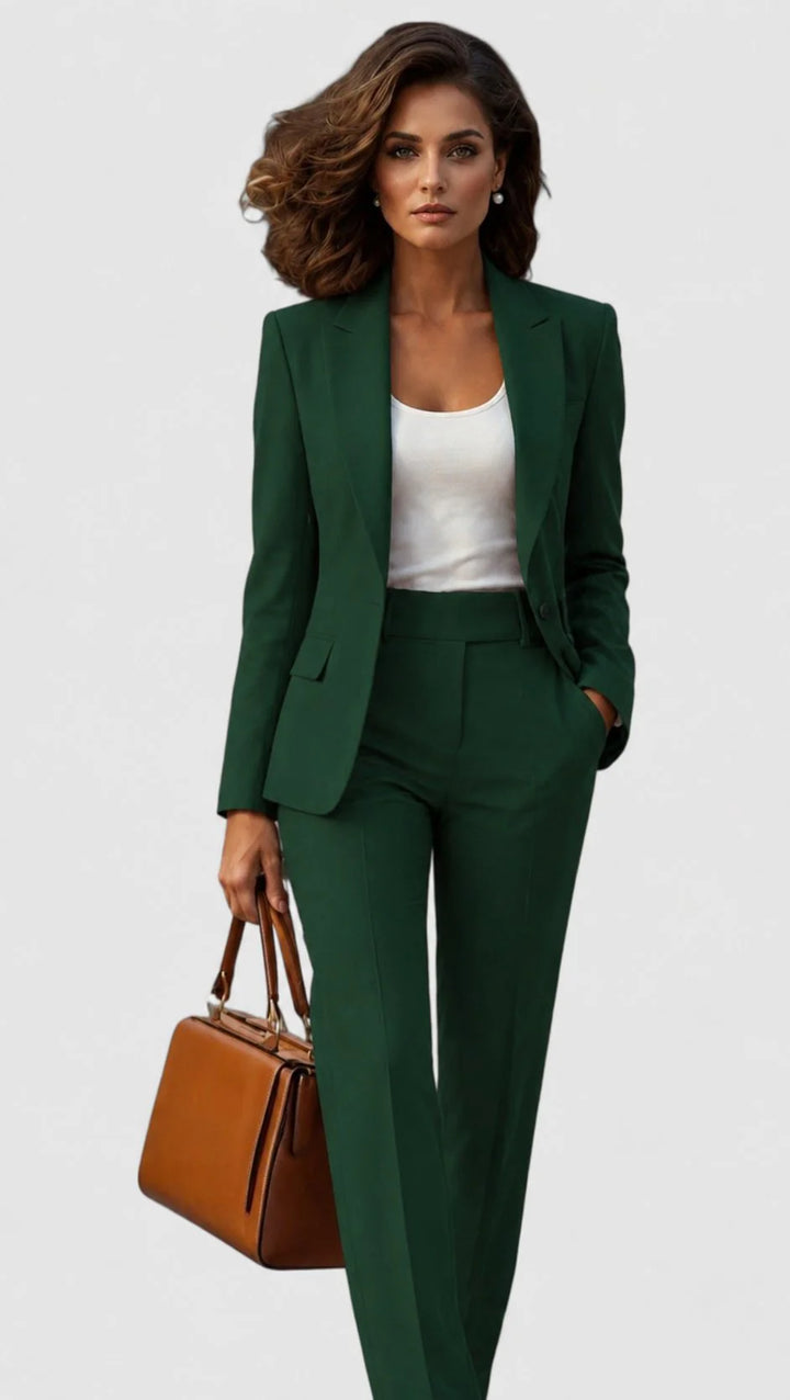 Women's tailored suit set demonstrating professional styling for boardroom and office occasions