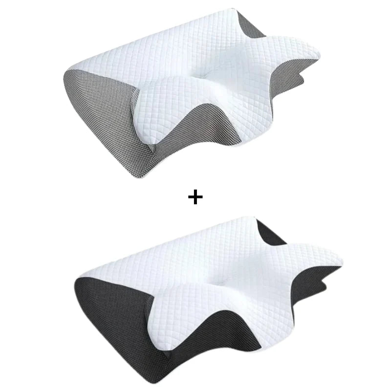 Memory foam pillow with textured surface maintaining supportive structure throughout the night