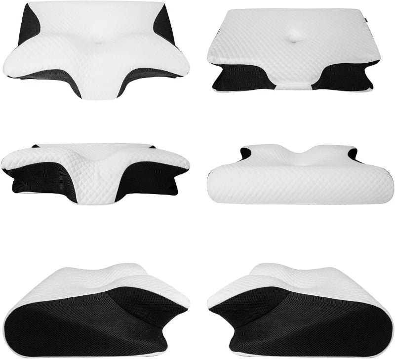 Cervical support pillow designed to reduce pressure points and morning tension