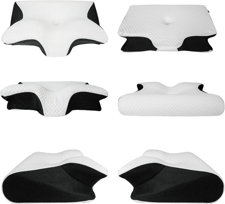 Cervical support pillow designed to reduce pressure points and morning tension