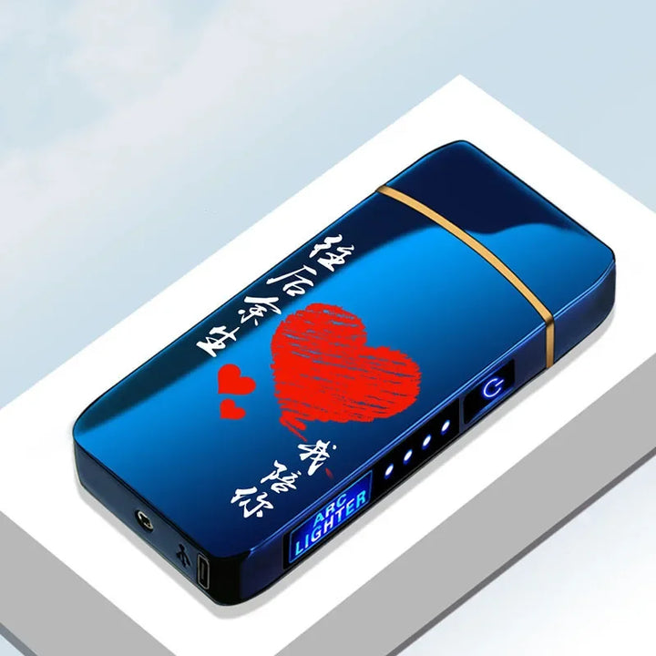 Rechargeable USB plasma lighter with LED battery level display and modern design