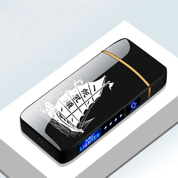Portable USB plasma lighter with windproof design and touch sensor operation